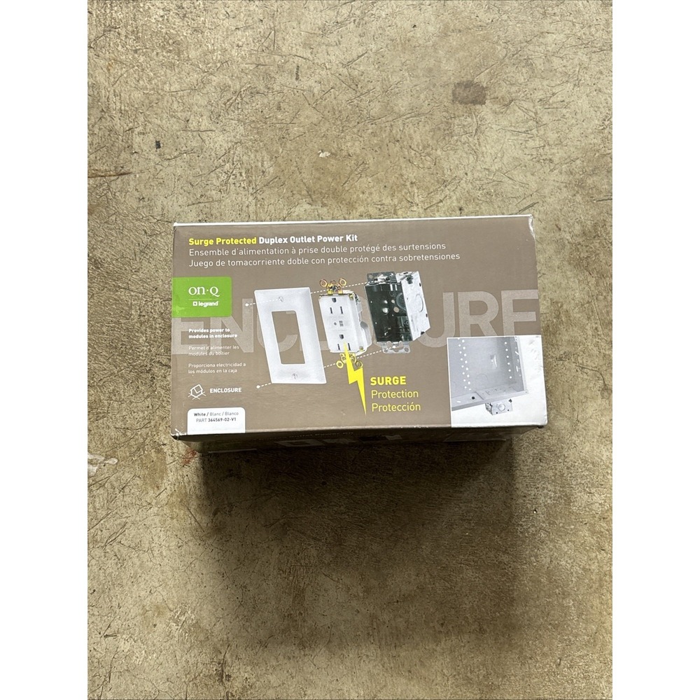 Legrand - OnQ Duplex Outlet Kit Provides Power and Surge Protection to Network